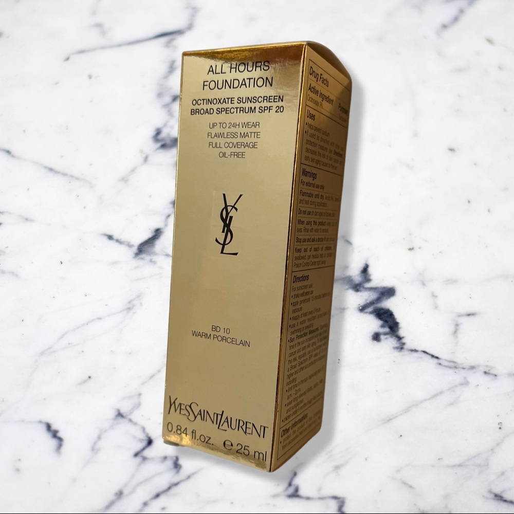 Yves Saint Laurent All Hours Full Coverage Matte Foundation(BD10 Warm Porcelain)